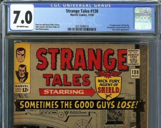 Strange Tales 138 CGC 7.  0 NICK FURY 1st app of ETERNITY Jack Kirby Cover Marvel 4