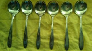 Oneida Community Plate 1914 Patrician Individual Soup Spoons Spoon Set Of 6