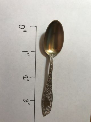 Vintage Sterling Silver Souvenir Spoon Blowout: Rw&s Ornate Spoon Ss - 124