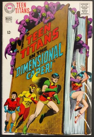 Teen Titans 16 1968 Sweet Vf/vf,  Sharp Titans Prevent An Alien Invasion