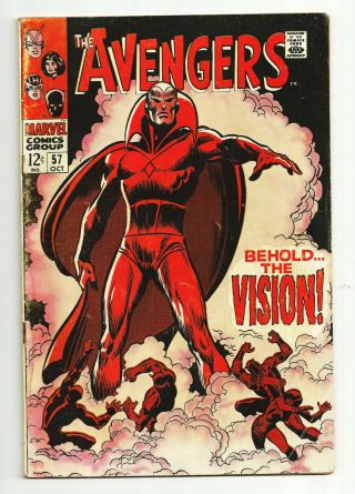 Avengers 57 1968 Marvel 1st Sa Vision Death Of Ultron John Buscema