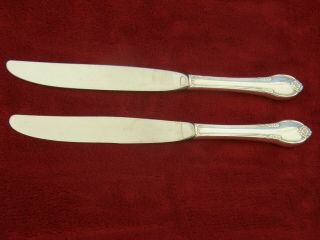 Set Of 2 Rogers Bros Is 1847 Remembrance Silverplate Modern Hollow Knives 8 5/8 "