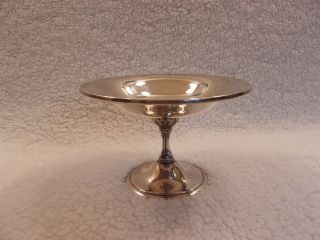 Reed & Barton Silver Plated Pedestal Compote,  4 1/2 " Tall,  Ornate Stem,  Marked