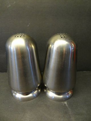 Vntg.  Reed & Barton 18/8 Stainless Steel S & P Salt Pepper Shakers Viking Design