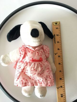 Syndicate Vintage 1958 Snoopy Plush With Pink Belle Dress Toy 5