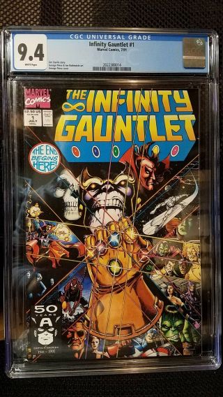 The Infinity Gauntlet 1 Cgc 9.  4 White Pages (jul 1991,  Marvel)