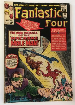 The Fantastic Four 31 Marvel Comics 1964 Jack Kirby Fn - The Avengers App.