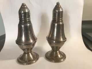 Vintage Sterling Silver Weighted Duchin Creation Matching Salt & Pepper Shakers