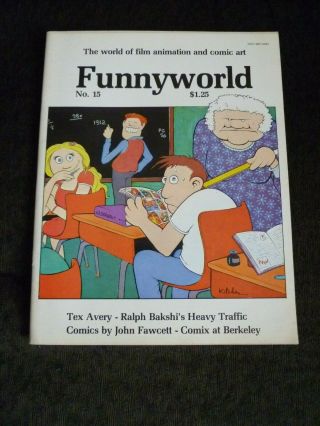 Funny World 15 Mike Barrier Vintage 1973 Fanzine Tex Avery Ralph Bakshi