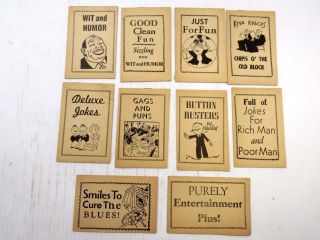 Set Of 10 Vintage Joke Books From Ceagee Publishing Company Copyright 1944