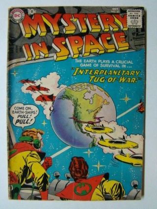 Mystery In Space 47 Last Space Cabbie Appearance Dc Sci - Fi/horror Comic 1958 Vg