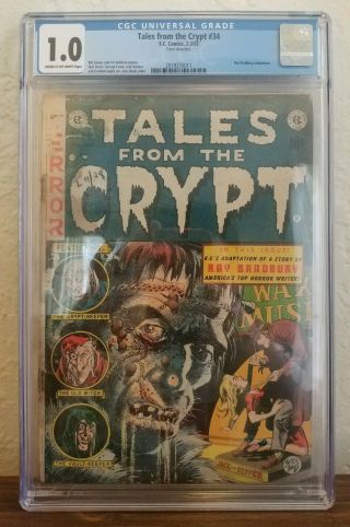 Tales From The Crypt 34 Cgc 1.  0 Ec Comics 1953