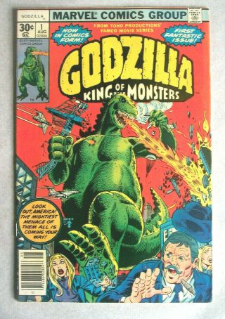 Godzilla 1 King Of The Monsters (aug 1977,  Marvel) Key First Issue