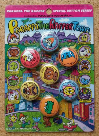 Japan Parappa The Rapper Special Button Can Badge Set A Rodney Alan Greenblat