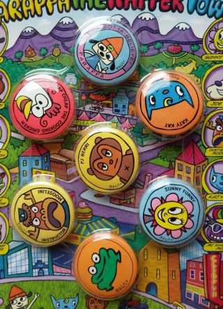 Japan PARAPPA THE RAPPER SPECIAL BUTTON CAN BADGE SET A rodney alan greenblat 2