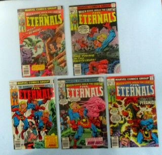 The Eternals Marvel Comics 2@30¢ 4,  16 3@ 35¢ 17,  18,  19 Very Good C71