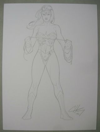 Clayton Henry Wonder Woman Commissioned Convention Sketch Signed 2006