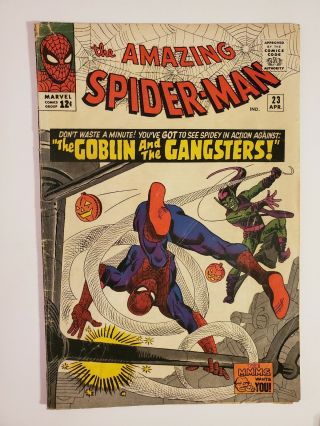 Spider - Man 23 (g/vg 3.  0) 1965 Green Goblin Cover & Appearance