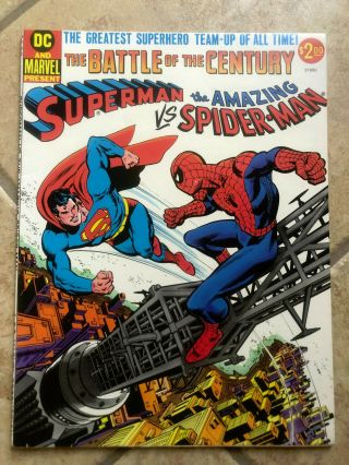 Superman Vs.  Spider - Man 1 Dc & Marvel Comics Treasury Sized Edition From 1976
