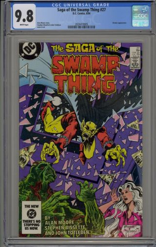 Saga Of The Swamp Thing 27 Cgc 9.  8 White Pages Demon Appearance Case Nm/m