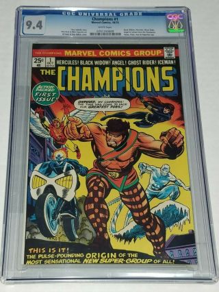 Champions 1 Cgc 9.  4 Nm White Pages Marvel 1975 1st Champions