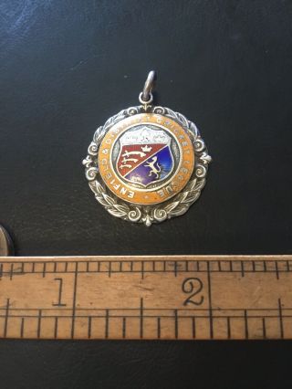 Heavy Vintage Solid Silver Watch Fob Medal