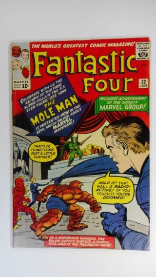 Fantastic Four 22 F,  6.  5 (marvel 1961 Series) Sue Storm Gains More Powers