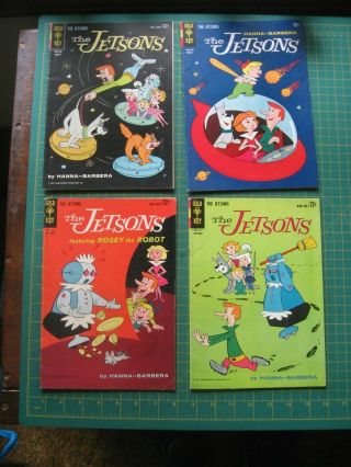 Vintage Comic Book Run No 5,  6,  7,  14 Tight Gold Key Hanna Barbera Jetsons