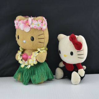 2 Sanrio Hello Kitty Plush,  Hawaiian/Polynesian 8 