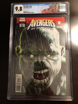 Marvel Avengers 684 Cgc 9.  8 1st Immortal Hulk Avengers Label First Comic