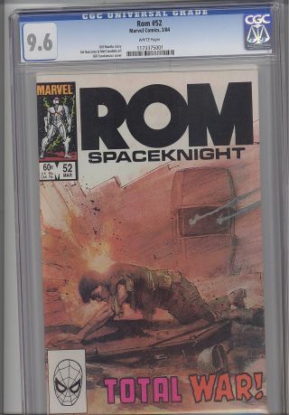 Rom: The Space Knight 52 Cgc 9.  6 Marvel 1984 Before Transformers: Price Drop