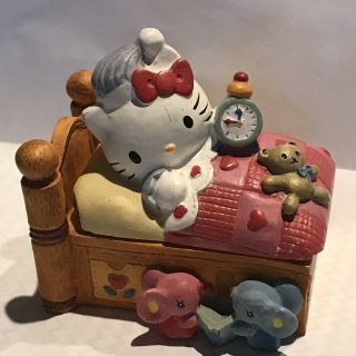 Vintage Sanrio Hello Kitty Bedtime Trinket Box Case