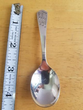 Art Deco Vintage 1930s Imperial Silver Plate Silverplated Baby Spoon