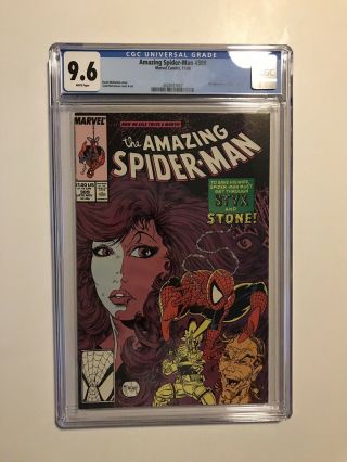 Spider - Man 309 Cgc 9.  6 Nm,  Gem Extremely Rare White Pages Hot