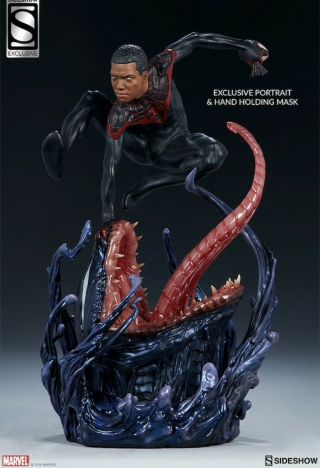 Sideshow Premium Format Spider - Man Miles Morales Exclusive Head And Hands Only