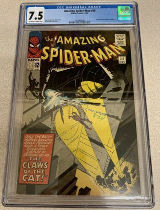 1965 Marvel Spider - Man 30; Cgc Universal 7.  5; Off - White To White Pages.