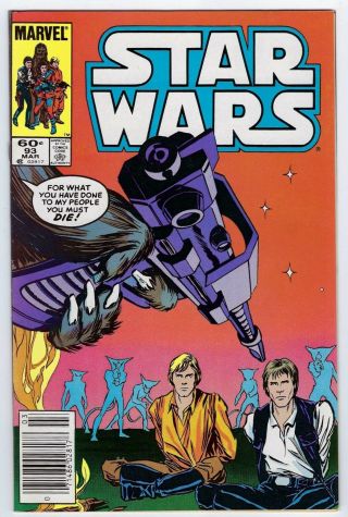 Star Wars 93 1985 Near,  (9.  6) Newsstand Sal Buscema Art