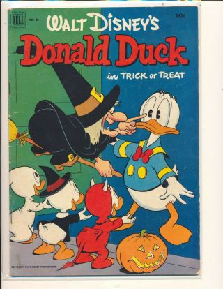Donald Duck 26 - “trick Or Treat” Carl Barks Art Vg Cond.