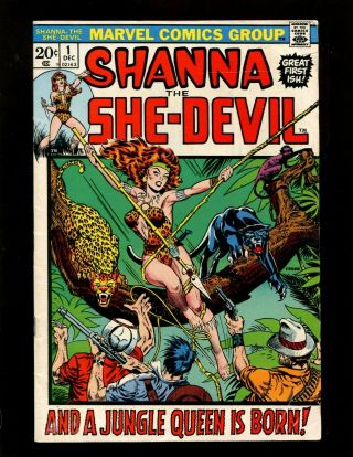 Shanna The She - Devil 1 Fn - Steranko Tuska 1st & Origin Shanna Patrick Mcshane