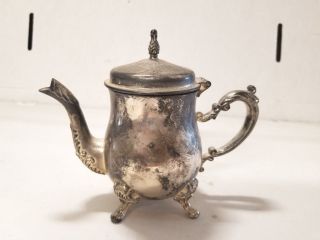 Vintage Silver Plate Teapot Or Carafe / No Hallmark / Smaller Petite Size