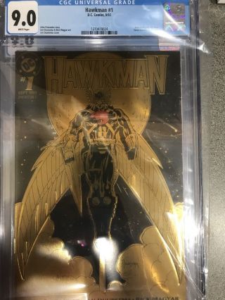 Hawkman 1 1993 Cgc 9.  0 Embossed Gold Cover