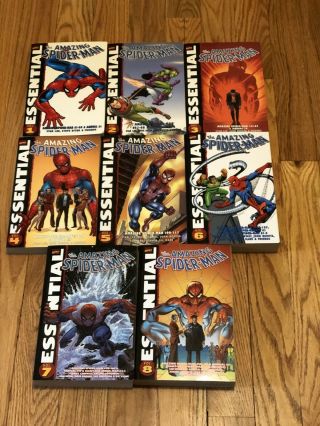 Spiderman Essential Vol 1 2 3 4 5 6 7 8 (1 - 8) Spider - Man Marvel Comics