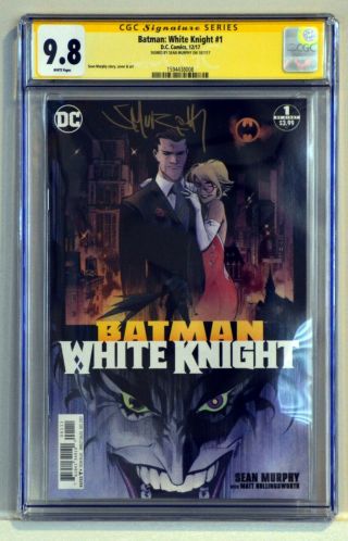 Batman White Knight 1 Cgc 9.  8 Ss Signed By Sean Murphy