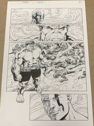 Incredible Hulk Marvel Comic Book Page Art Like Mcu Avengers End Game