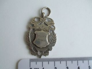 Vintage Sterling Silver Watch Fob/pendant.  (shorthand) 1913