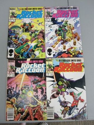 Marvel Comics Rocket Raccoon 1 - 4 In A 4 Issue Limited Series 1985