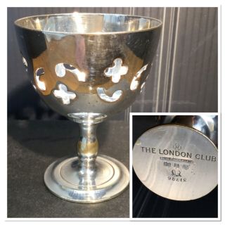 Rare 1919 Elkington & Co.  Silver Plated Egg Cup London Club