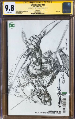 Green Arrow 48 - Eccc Exclusive - Autographed And Hand By Neal Adams Cgc 9.  8