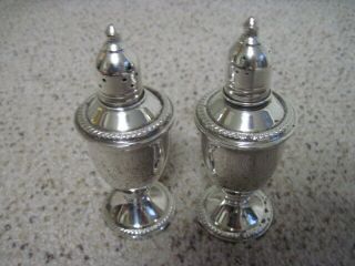 Vintage Weighted Sterling Silver Salt And Pepper Shakers By Duchin