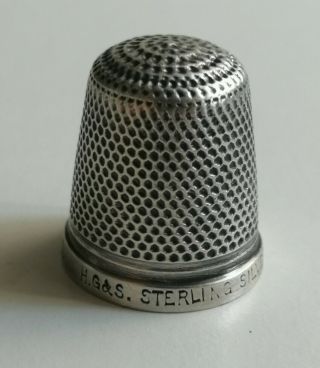 Rare Antique Silver Thimble 16 The Spa By Henry Griffith -